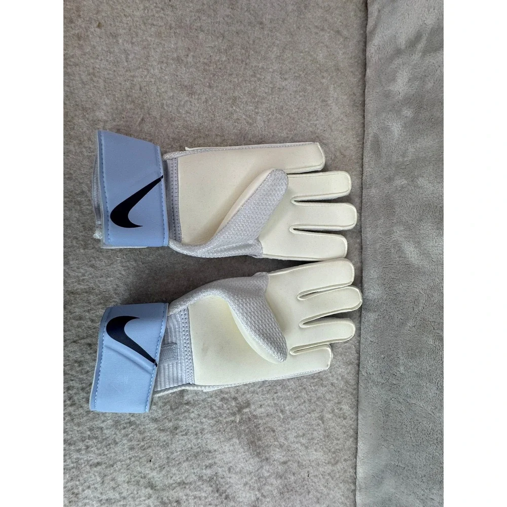 Nike Match Goalkeeper Gloves Size 7 Light Blue Yellow Black‎ Swoosh Soccer